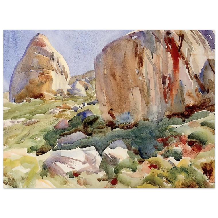 John Singer Sargent  The Simplon Large Rocks Aluminum Print