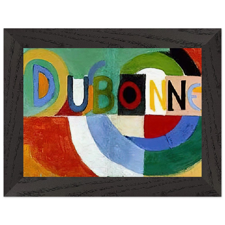 Sonia Delaunay  DUBONNET Premium Wooden Framed Art Print / Poster