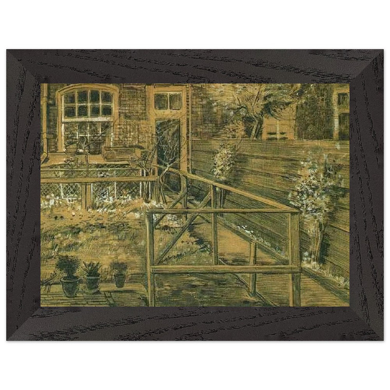 Vincent van Gogh Siens Mothers House Closer View Premium Wood Framed Art Print