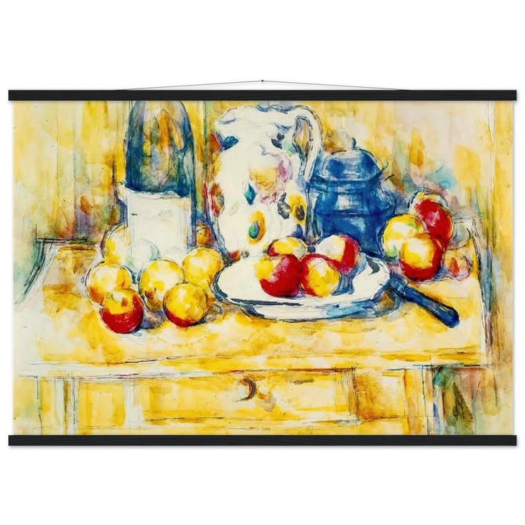 Paul Cezanne Still Life Apples Bottle Milk Pot Matte Paper Poster with Hanger