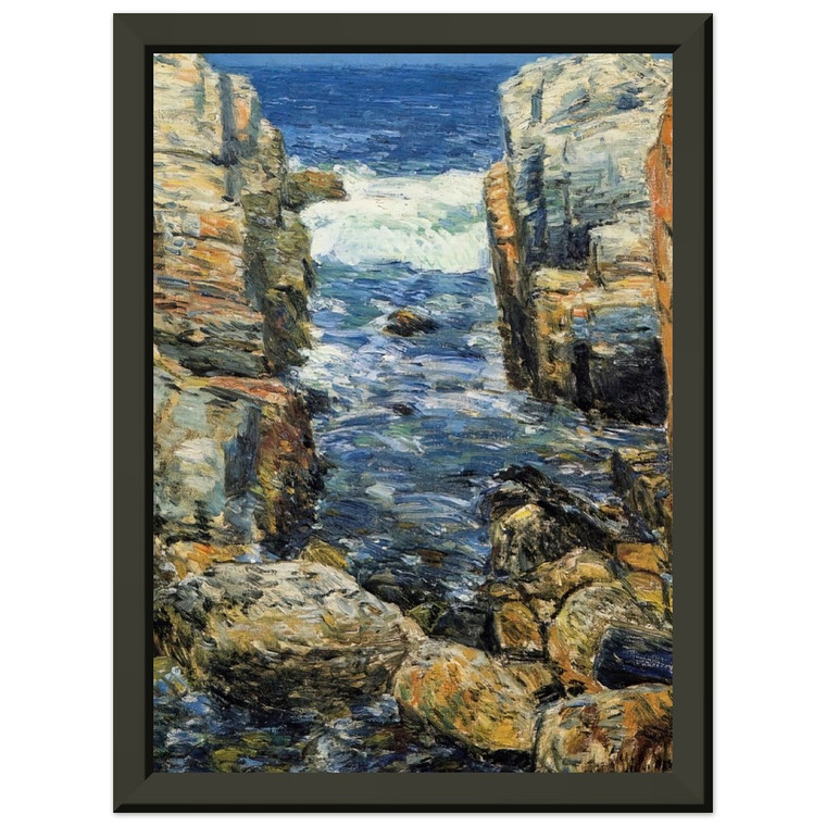 Hassam South Gorge Appledore Shoals Premium Metal Framed Art Print / Poster
