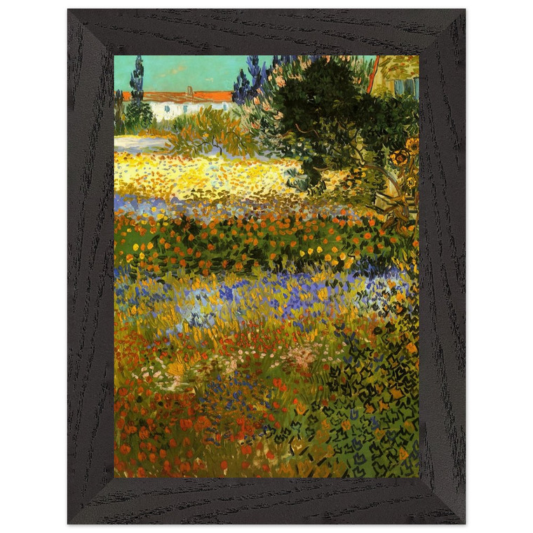 Vincent van Gogh  Flowering Garden Premium Wooden Framed Art Print / Poster