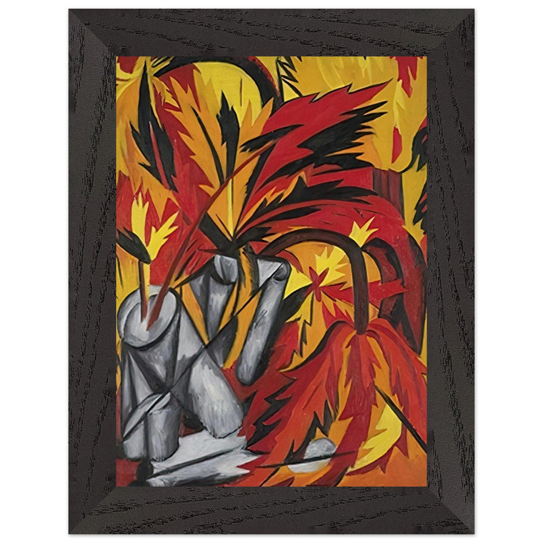 Natalia Goncharova  Flowers  1912 Premium Wooden Framed Art Print / Poster