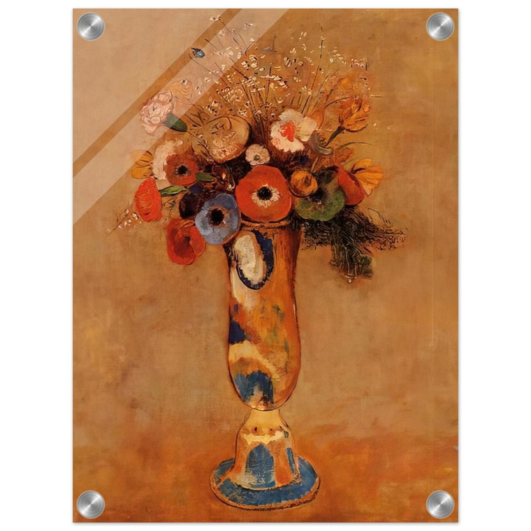 Odilon Redon  WILDFLOWERS IN A LONG NECKED VASE Acrylic Print