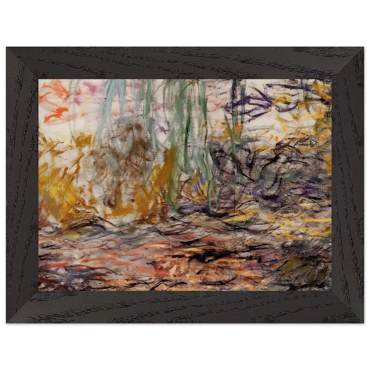 claude monet  Water Lilies left half Premium Wooden Framed Art Print / Poster