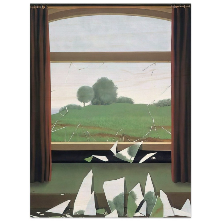 Rene Magritte  THE KEY TO THE FIELDS 1936 Wood Print