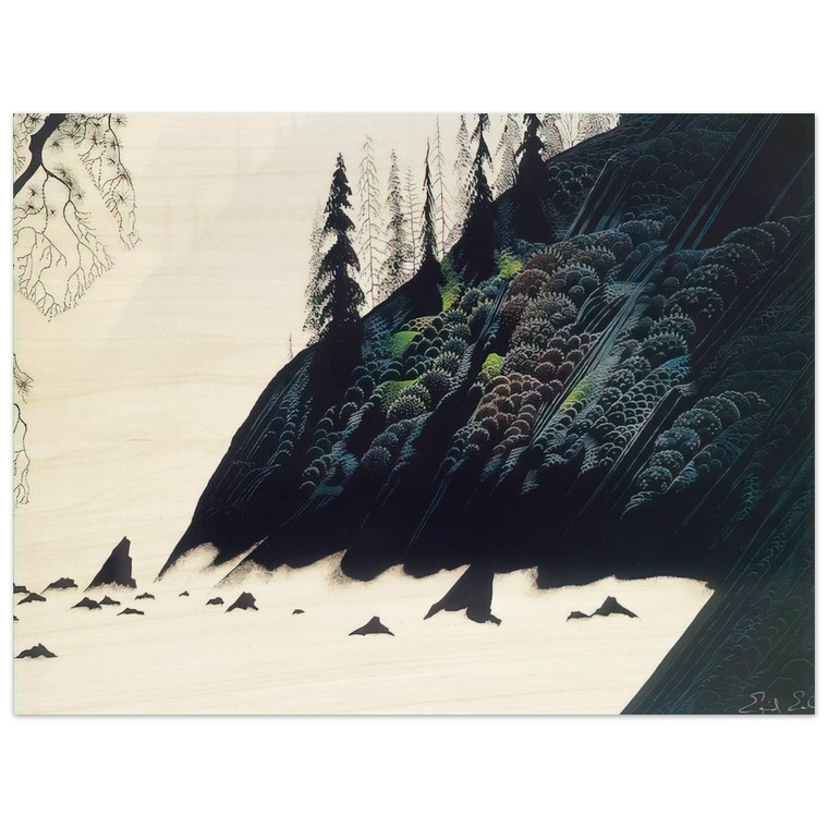 Eyvind Earle  Spruce Redwoods and Pine Wood Print