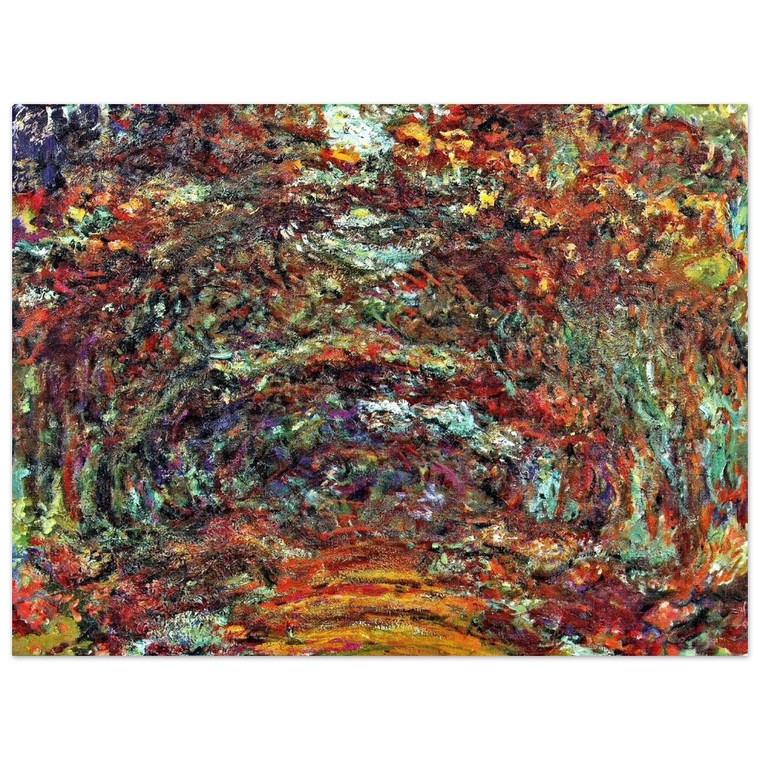 claude monet  The Rose Path Giverny Aluminum Print