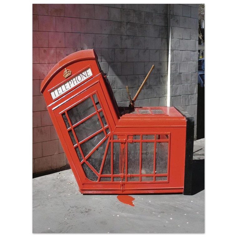 Banksy  VANDALISED PHONE BOX 2005 Aluminum Print