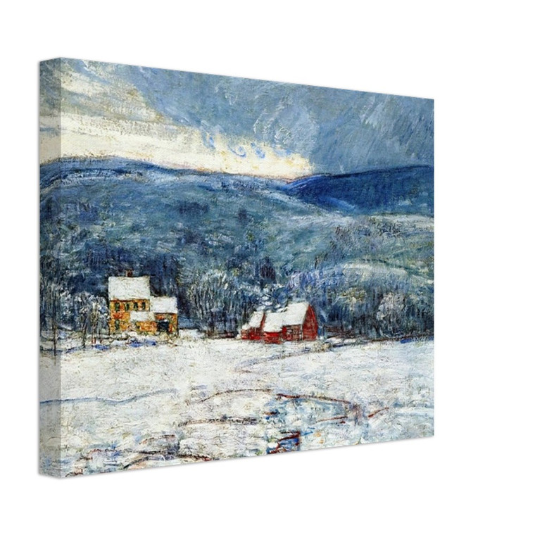 Childe Hassam  Winter in the Connecticut Hills Canvas