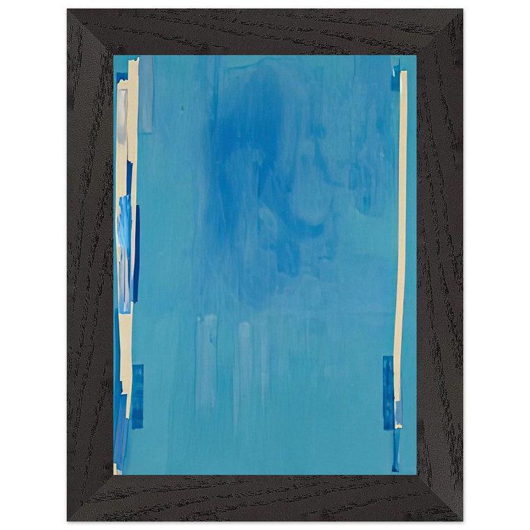 Helen Frankenthaler  Blue Bellows 1976 Premium Wooden Framed Art Print / Poster