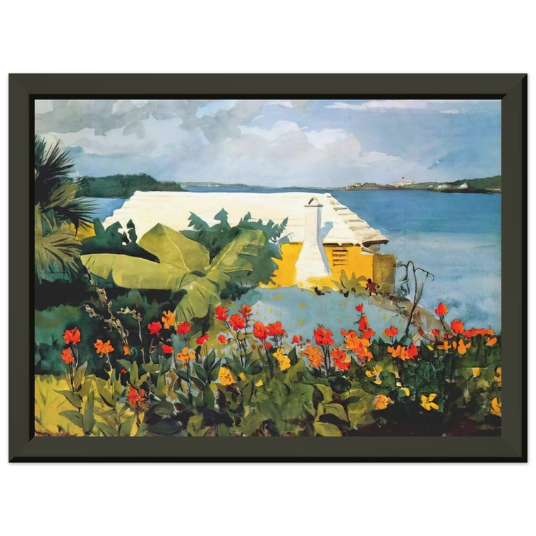 Winslow Homer Flower Garden Bungalow Bermuda Premium Metal Art Print