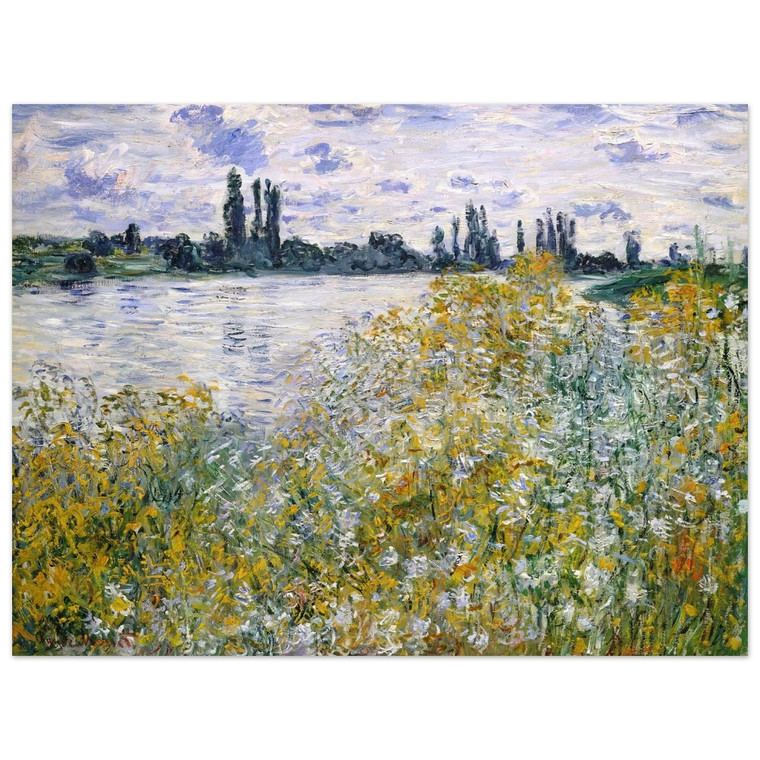 claude monet  Isle of Flowers on Siene near Vetheuil Aluminum Print