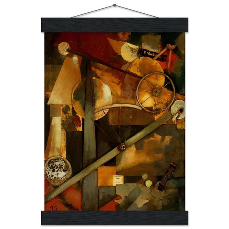Kurt Schwitters CONSTRUCTION FOR NOBLE LADIES 1919 Matte Poster with Hanger