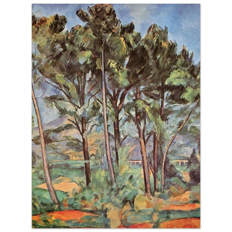 Paul Cezanne  Pine and Aqueduct Aluminum Print