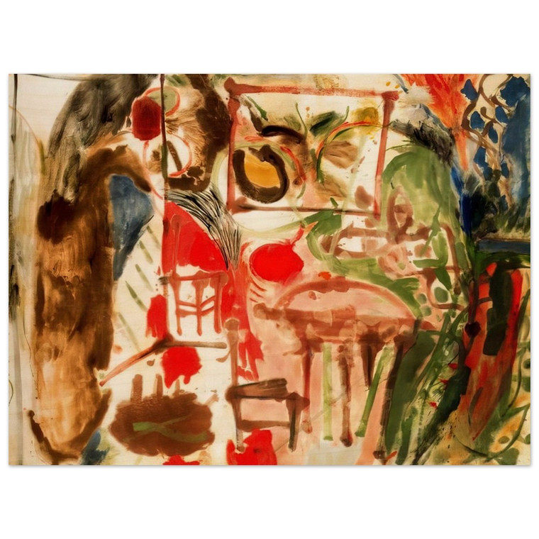 Helen Frankenthaler  Interior  1957 Wood Print