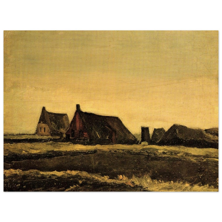 Vincent van Gogh  Cottages N2 Wood Print