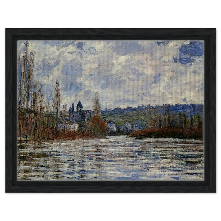 claude monet  Flood of the Seine at Vetheuil Framed Canvas