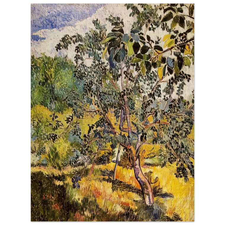 Natalia Goncharova  Corner of a garden Sun  PostImpressionism Wood Print