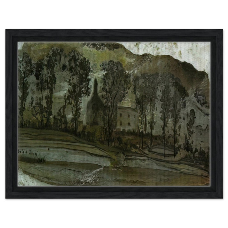 Salvador Dali  VIEW OF PUBOL Framed Canvas