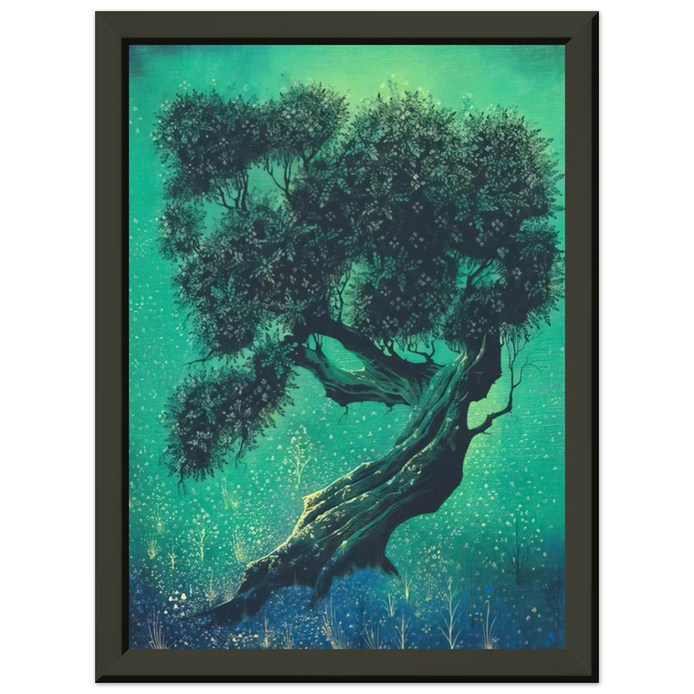 Eyvind Earle  Solitary Bonsai Premium Metal Framed Art Print / Poster