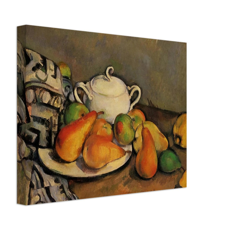 Paul Cezanne  Sugarbowl Pears and Tablecloth Canvas