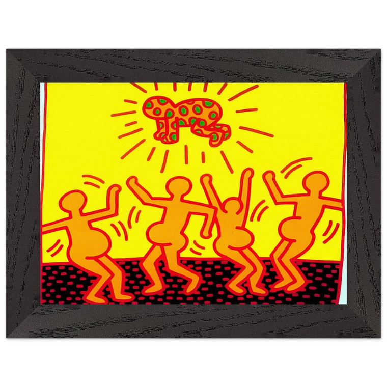 Keith Haring  UNTITLED 1983 1 N2 Premium Wooden Framed Art Print / Poster