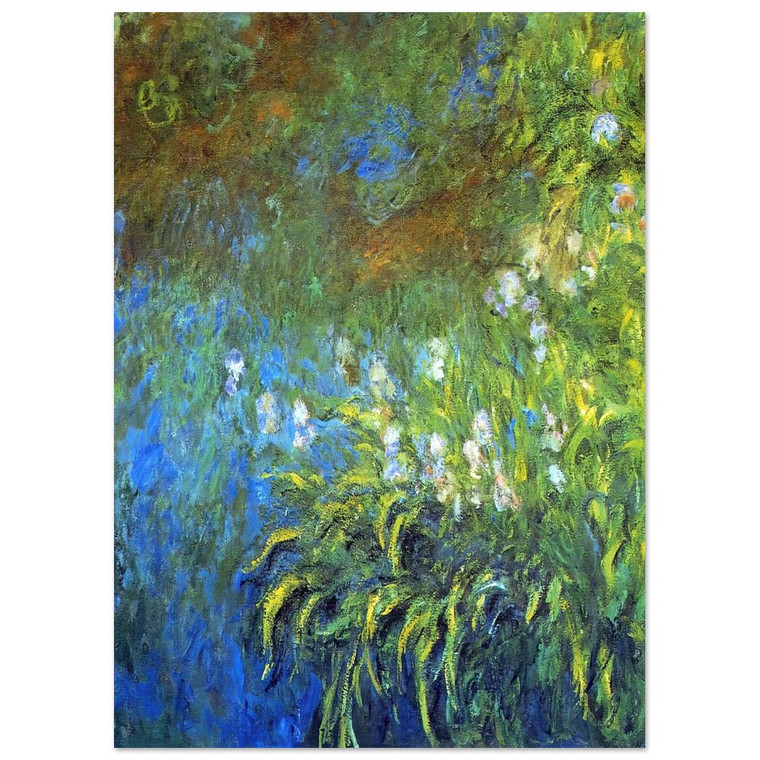 claude monet  Iris at the SeaRose Pond Fine Art Poster / Art Print