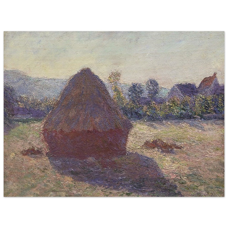claude monet  A Haystack in the Evening Sun Wood Print