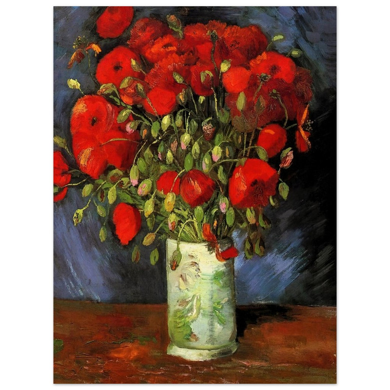 Vincent van Gogh  Vase with Red Poppies Wood Print