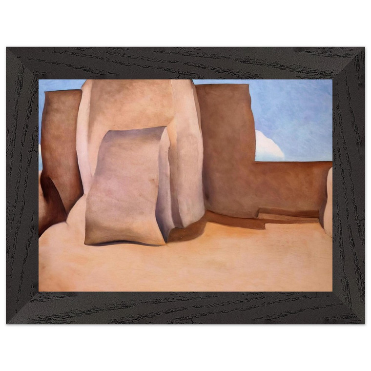 Georgia O'Keeffe Ranchos Church NM Premium Wooden Framed Art Print / Poster