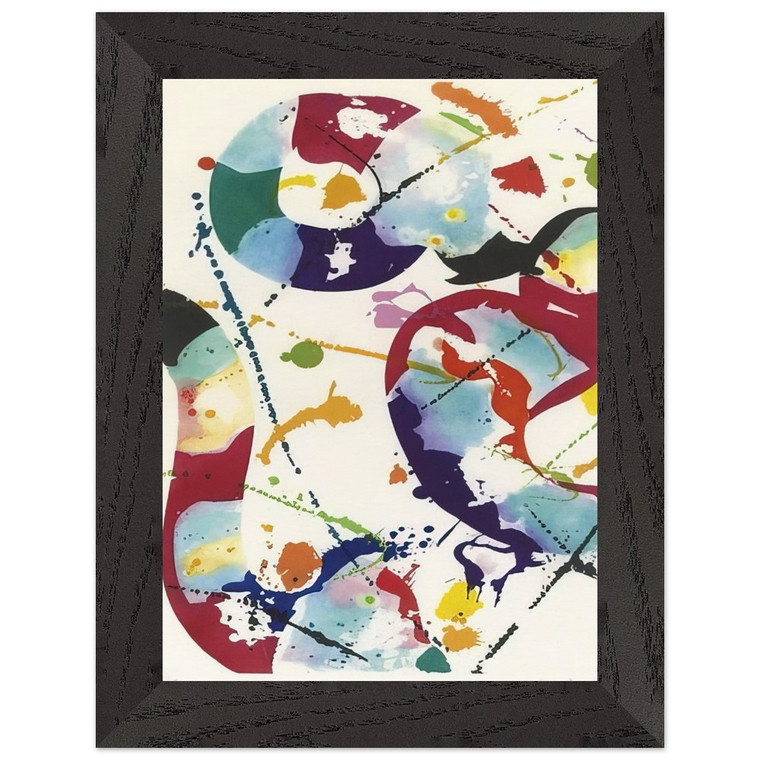 Sam Francis  Untitled  SFE85  Premium Wooden Framed Art Print / Poster
