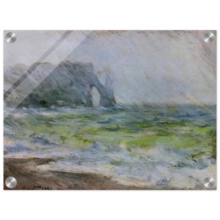 claude monet  The Manneport Etretat in the Rain Acrylic Print