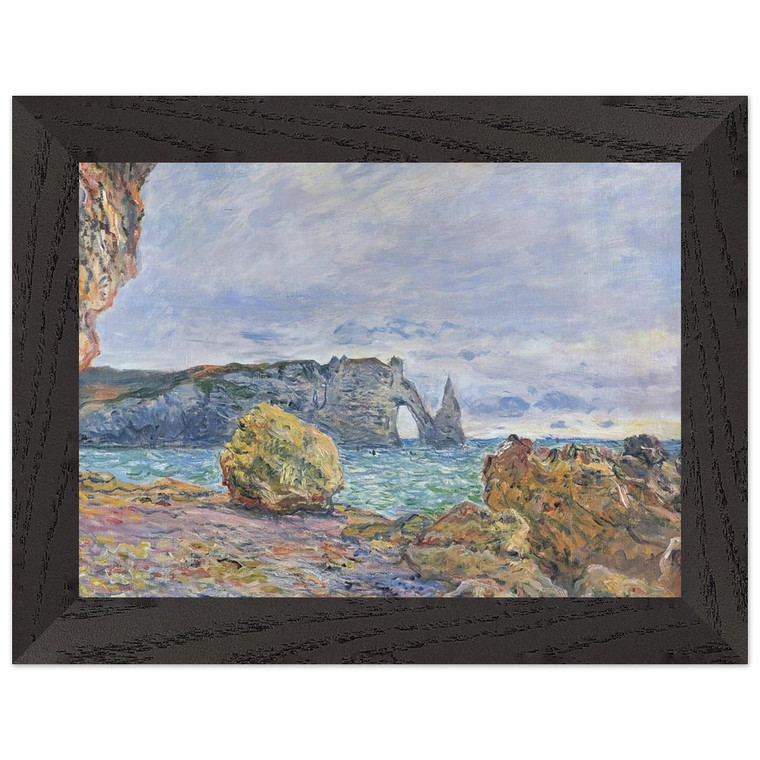 Monet Etretat Porte dAval Premium Wooden Framed Art Print / Poster
