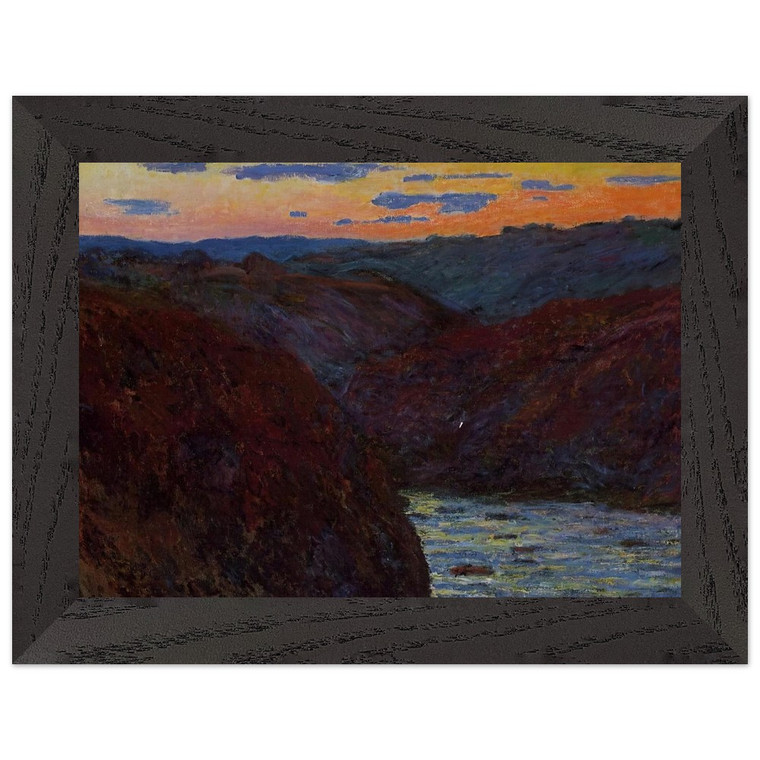 claude monet Valley of the Creuse Sunset Premium Wooden Framed Art Print Poster
