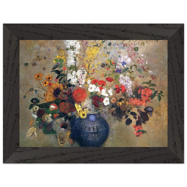 Odilon Redon  FLOWERS 1909 Premium Wooden Framed Art Print / Poster
