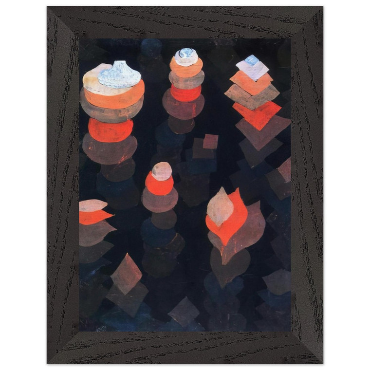 Paul Klee Night Plants 1922 Premium Wooden Framed Art Print / Poster