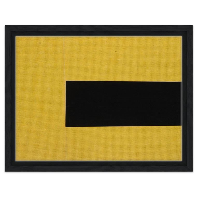Ellsworth Kelly  Black and Yellow from the series Line Form Color Framed Canvas