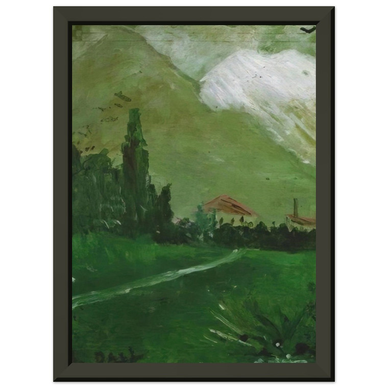 Salvador Dali  LANDSCAPE NEAR FIGUERAS Premium Metal Framed Art Print / Poster