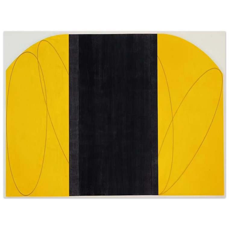Robert Mangold  ELLOW BLACK ZONE PAINTING IV 1996 Aluminum Print