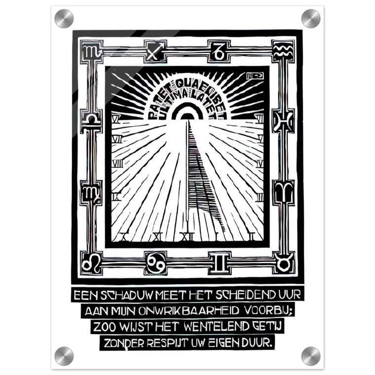 MC Escher  SUNDIAL XXIV EMBLEMATA REJECTED PLATE 1931 Acrylic Print