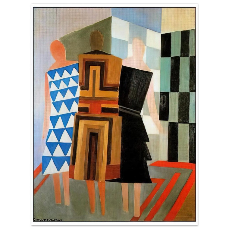 Sonia Delaunay  THREE WOMEN DRESSED SIMULTANEOUSLY Aluminum Print