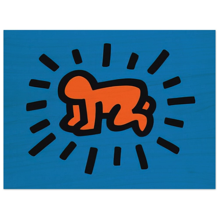 Keith Haring  RADIANT BABY FROM ICONS SERIES 1990 N1 Wood Print