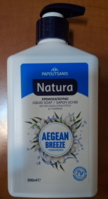 Жидкое мыло  с дозатором жидкого мыла NATURA AEGEAN BREEZE  300 мл