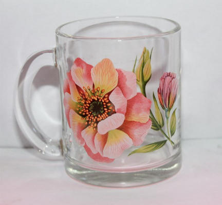 Кружка "Чайная" "Акварельные цветы" 320 мл