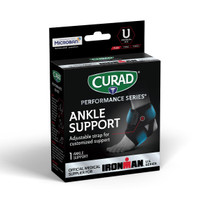 Medline CURAD Adjustable Wraparound Ankle Support with Open Heel, Black - 4 Each/Case - CURIM26700 Medline CURAD Adjustable Wraparound Ankle Support with Open Heel, Black - 4 Each/Case - CURIM26700