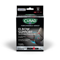 Medline CURAD Dual-Strap Wraparound Elbow Support, Universal - CURIM17600 Medline CURAD Dual-Strap Wraparound Elbow Support, Universal - CURIM17600
