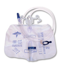 Medline Drainage Bag, 2, 000 mL, Anti-Reflux Tower with Slide-Tap - DYND15205 Medline Drainage Bag, 2, 000 mL, Anti-Reflux Tower with Slide-Tap - DYND15205