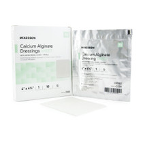 Silver Alginate Dressing McKesson 4 X 4-3/4 Inch Rectangle Sterile - 3558 Silver Alginate Dressing McKesson 4 X 4-3/4 Inch Rectangle Sterile - 3558