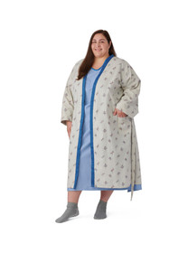 Patient Robe, Galaxy Blue Trim, Size 3XL - 12 Each/Case - MDTHR6R07GAG Patient Robe, Galaxy Blue Trim, Size 3XL - 12 Each/Case - MDTHR6R07GAG